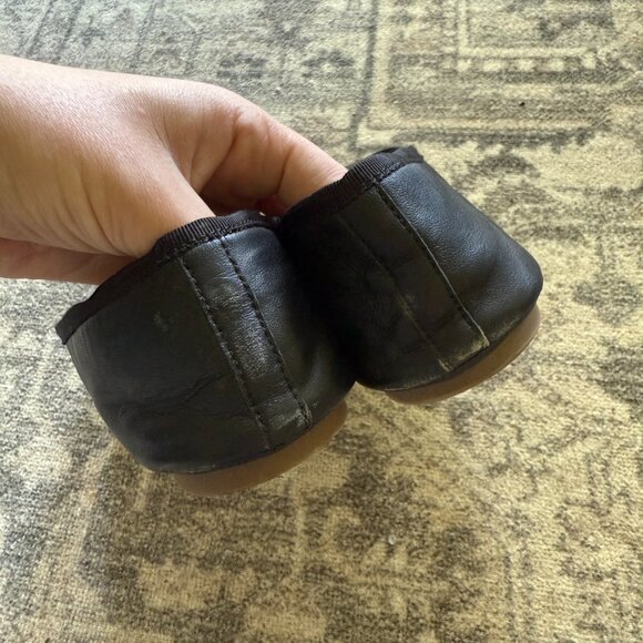 Lucky Brand Comfiest Black Leather Ballet Flats 8 - Picture 2 of 5